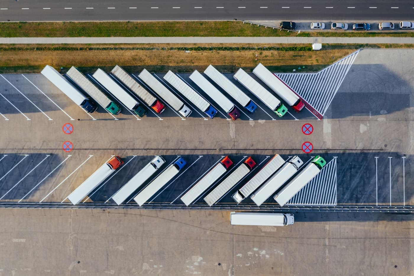 Freight trucks prepared for regional transport